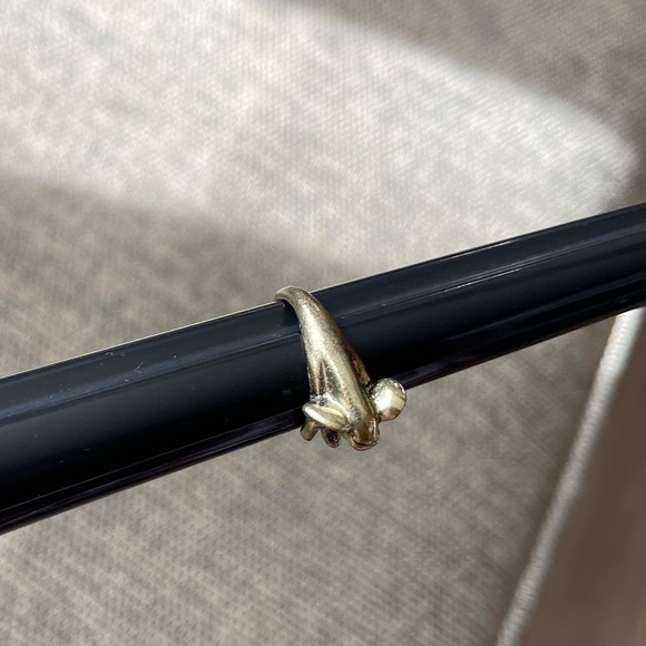 NWOT Animal Wrap Ring - Elephant- Yellow Bronze Adjustable Ring Best Fit Sz 6-8 - Picture 8 of 9